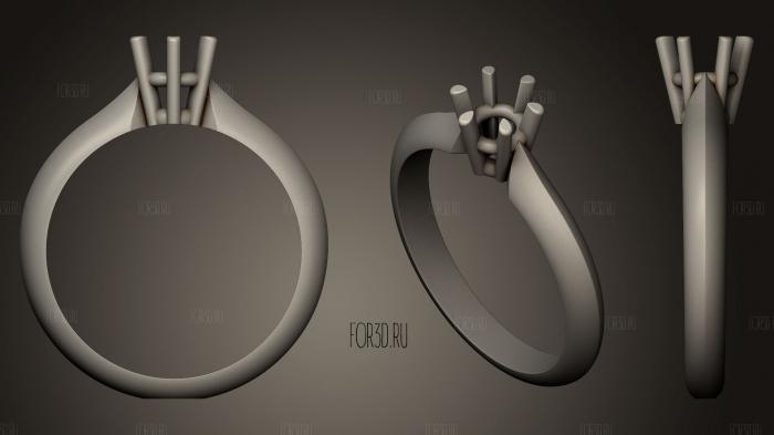 Engagement Ring 005 stl model for CNC